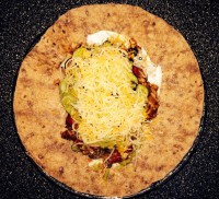 Tortilla with Filling and Toppings
